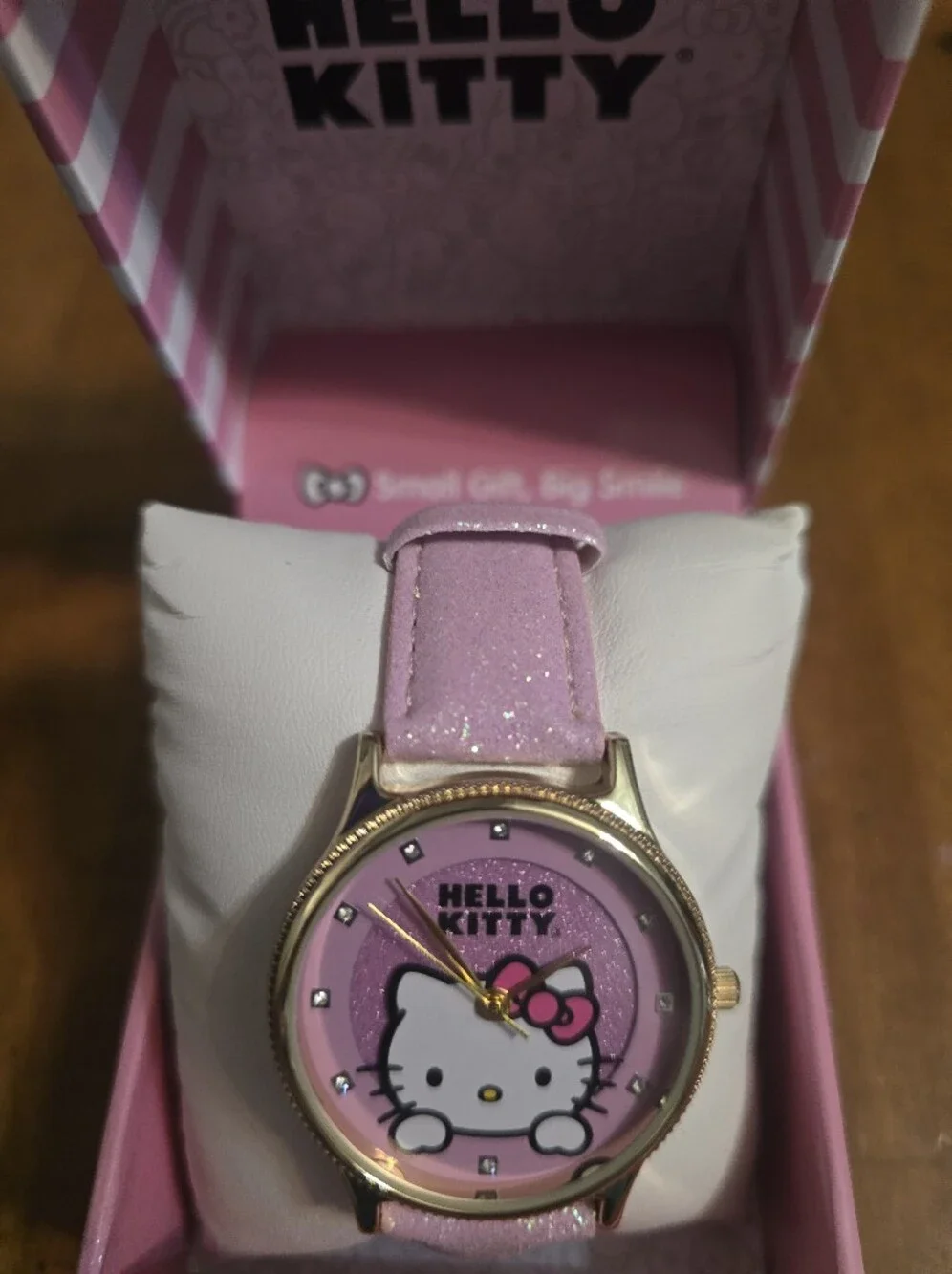 Hello Kitty Pink Glitter Dial Watch